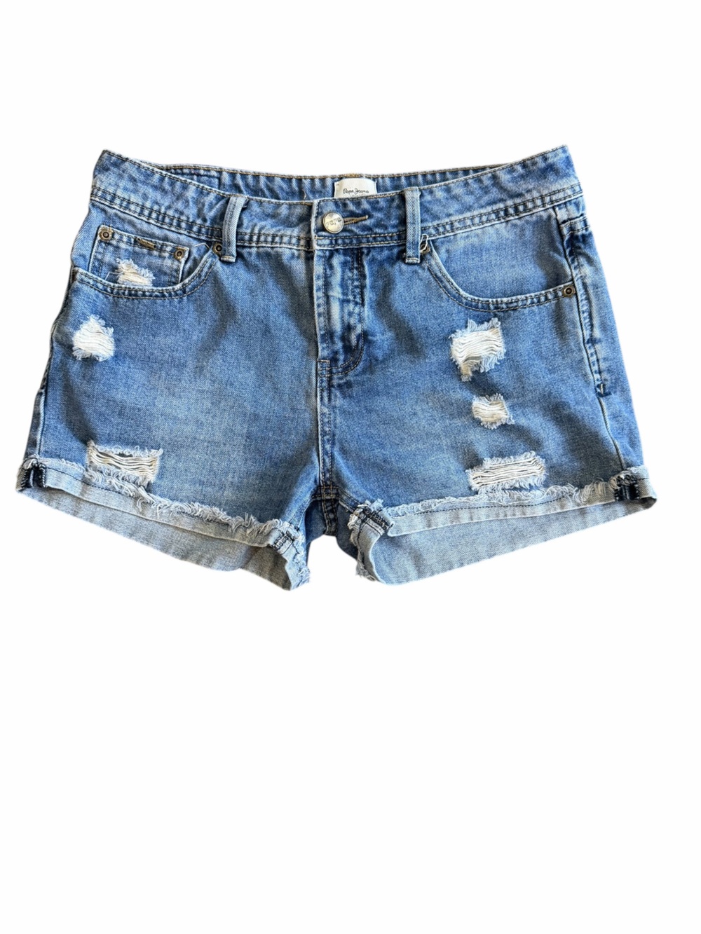 Pepe‎ Jeans London The Cut Off Denim Shorts Size 30